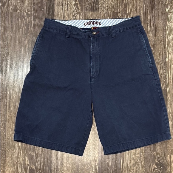 Men's Campus Brand Distressed Navy Blue Shorts size 36 - Picture 1 of 8